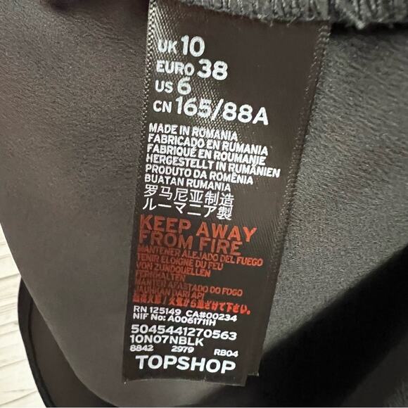 Topshop Black Dress with Tie Detail Size 6 - Picture 6 of 11